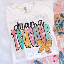 Load image into Gallery viewer, Pencil Bow Teacher DTF Transfer