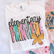 Load image into Gallery viewer, Pencil Bow Teacher DTF Transfer