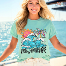 Load image into Gallery viewer, Even The Waves Obey DTF Transfer