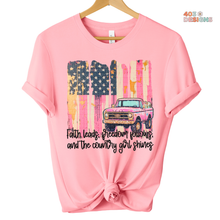 Load image into Gallery viewer, Faith Leads Freedom Follows DTF Transfer