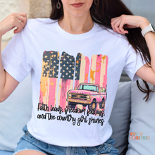 Load image into Gallery viewer, Faith Leads Freedom Follows DTF Transfer