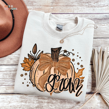 Load image into Gallery viewer, Fall Glitter Pumpkin Personalized DTF Transfer