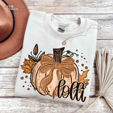 Load image into Gallery viewer, Fall Glitter Pumpkin Personalized DTF Transfer