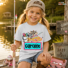 Load image into Gallery viewer, Fishing Nameplate Girl DTF Transfer