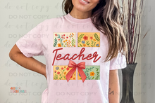 Load image into Gallery viewer, Floral Title/Name DTF Transfer