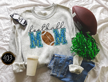 Load image into Gallery viewer, Football Mom Faux Sequin DTF Transfer