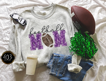 Load image into Gallery viewer, Football Mom Faux Sequin DTF Transfer