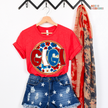 Load image into Gallery viewer, Fourth Floral Name/Title Personalized DTF Transfer