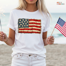 Load image into Gallery viewer, Frayed Flag DTF Transfer