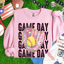 Load image into Gallery viewer, Game Day Bow Softball DTF Transfer
