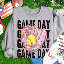 Load image into Gallery viewer, Game Day Bow Softball DTF Transfer