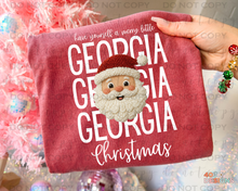 Load image into Gallery viewer, Santa Faux Yarn Christmas States DTF Transfer