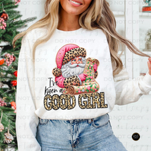 Load image into Gallery viewer, Good Girl Santa Leopard DTF Transfer