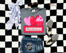 Load image into Gallery viewer, Hearts Cupcake Name Patch DTF Transfer