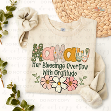 Load image into Gallery viewer, Her Blessings Overflow Name/Title Personalized DTF Transfer