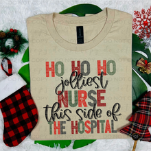 Load image into Gallery viewer, Ho Ho Ho Jolliest Nurse DTF Transfer