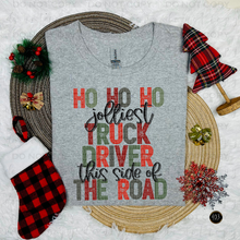 Load image into Gallery viewer, Ho Ho Ho Jolliest Truck Driver DTF Transfer