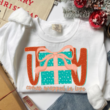 Load image into Gallery viewer, Joy Comes Wrapped In Love DTF Transfer