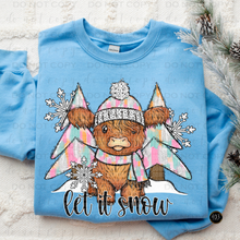 Load image into Gallery viewer, Let It Snow Highland DTF Transfer