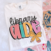 Load image into Gallery viewer, Pencil Bow Teacher DTF Transfer