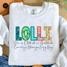 Load image into Gallery viewer, Clothed In Gratitude DTF Transfer