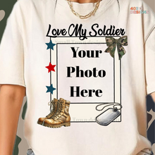 Load image into Gallery viewer, Love My Soldier Polaroid Personalized DTF Transfer