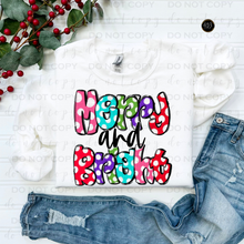 Load image into Gallery viewer, Merry And Bright DTF Transfer