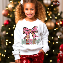 Load image into Gallery viewer, Merry Christmas Bow DTF Transfer