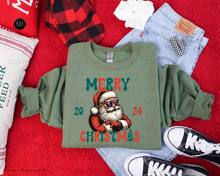Load image into Gallery viewer, Merry Christmas Cool Santa DTF Transfer