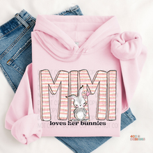 Load image into Gallery viewer, Loves Her Bunnies Personalized DTF Transfer