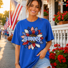 Load image into Gallery viewer, Patriotic Sunflower Title Personalized DTF Transfer