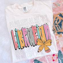 Load image into Gallery viewer, Pencil Bow Teacher DTF Transfer