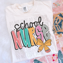 Load image into Gallery viewer, Pencil Bow Teacher DTF Transfer