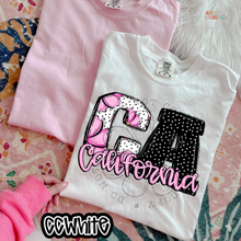 Load image into Gallery viewer, Pink Floral Dots State DTF Transfer