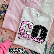 Load image into Gallery viewer, Pink Floral Dots State DTF Transfer