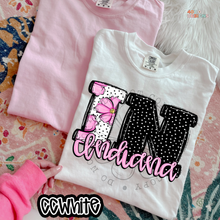 Load image into Gallery viewer, Pink Floral Dots State DTF Transfer