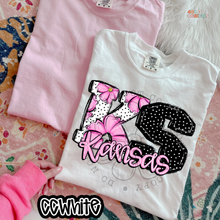 Load image into Gallery viewer, Pink Floral Dots State DTF Transfer