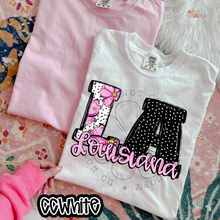 Load image into Gallery viewer, Pink Floral Dots State DTF Transfer