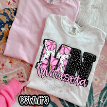 Load image into Gallery viewer, Pink Floral Dots State DTF Transfer