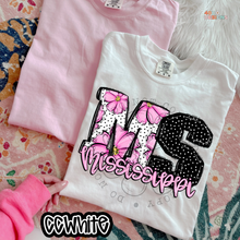 Load image into Gallery viewer, Pink Floral Dots State DTF Transfer