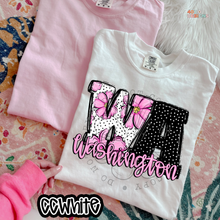 Load image into Gallery viewer, Pink Floral Dots State DTF Transfer