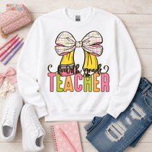 Load image into Gallery viewer, Plaid Bow Grades Teacher DTF Transfer