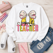 Load image into Gallery viewer, Plaid Bow Grades Teacher DTF Transfer