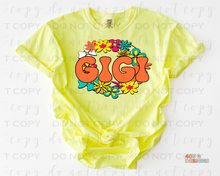 Load image into Gallery viewer, Retro Floral Name/Title Personalized DTF Transfer