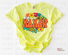 Load image into Gallery viewer, Retro Floral Name/Title Personalized DTF Transfer