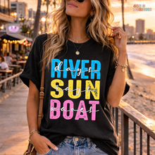 Load image into Gallery viewer, River Sun Boat DTF Transfer