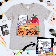 Load image into Gallery viewer, School Grade Nameplate DTF Transfer