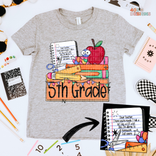 Load image into Gallery viewer, School Grade Nameplate DTF Transfer