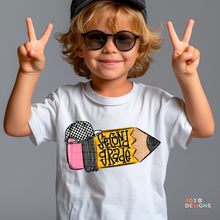 Load image into Gallery viewer, School Pencil Doodle Personalized DTF Transfer