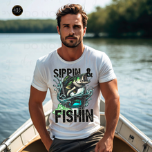 Load image into Gallery viewer, Sippin & Fishin DTF Transfer